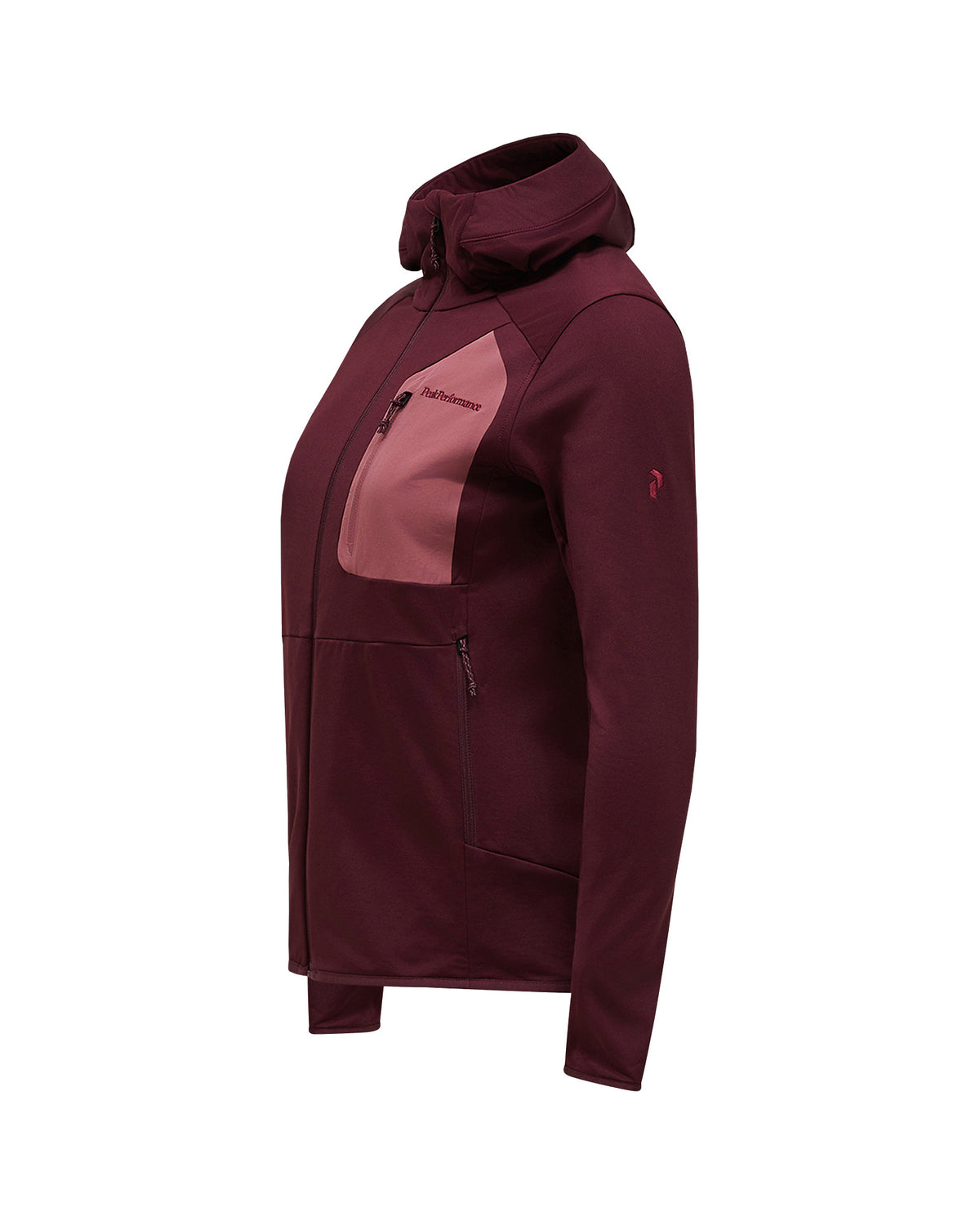 Peak Performance Utility Light Zip Hood Damen-Fleecejacke weinrot Bild 3