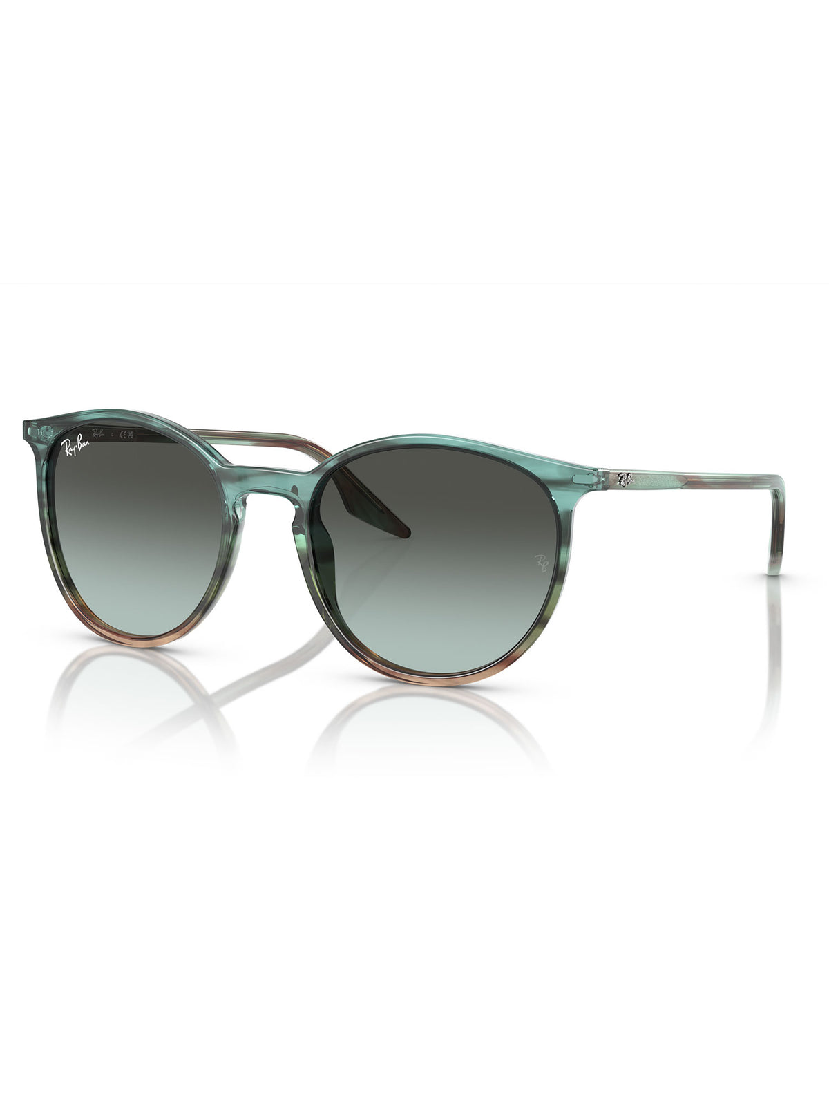 Ray-Ban RB2204 RB2204 Sonnenbrille Blaugrün gestreift / Vintage-Blau mit Verlauf Bild 1