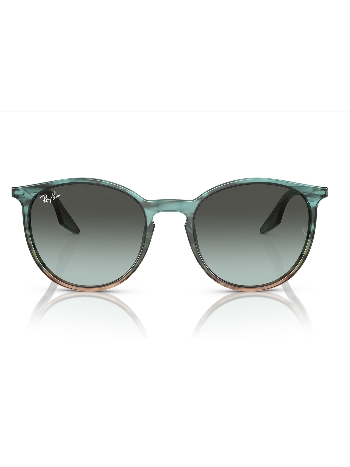 Ray-Ban RB2204 RB2204 Sonnenbrille Blaugrün gestreift / Vintage-Blau mit Verlauf Bild 2