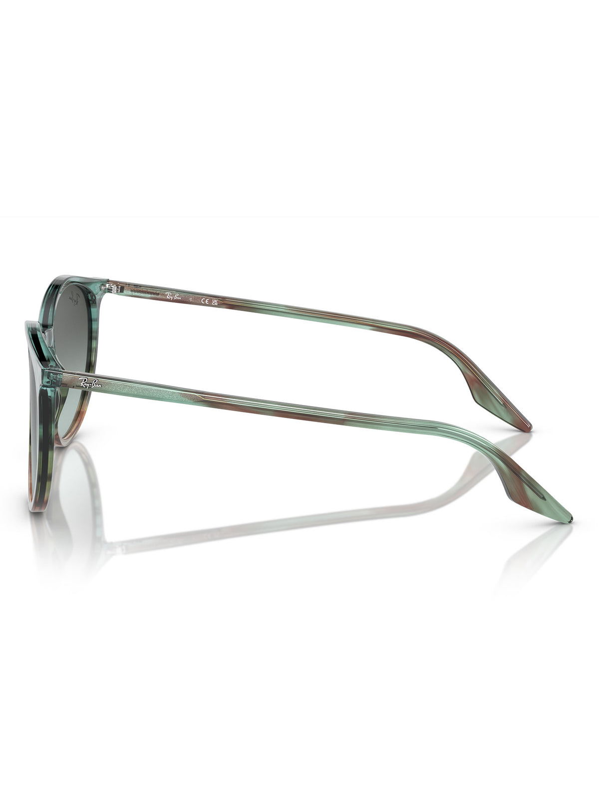 Ray-Ban RB2204 RB2204 Sonnenbrille Blaugrün gestreift / Vintage-Blau mit Verlauf Bild 4