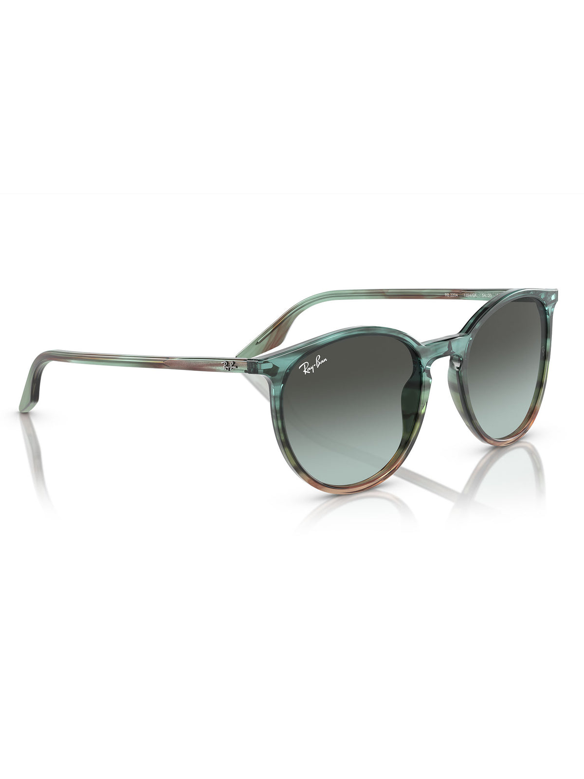 Ray-Ban RB2204 RB2204 Sonnenbrille Blaugrün gestreift / Vintage-Blau mit Verlauf Bild 5