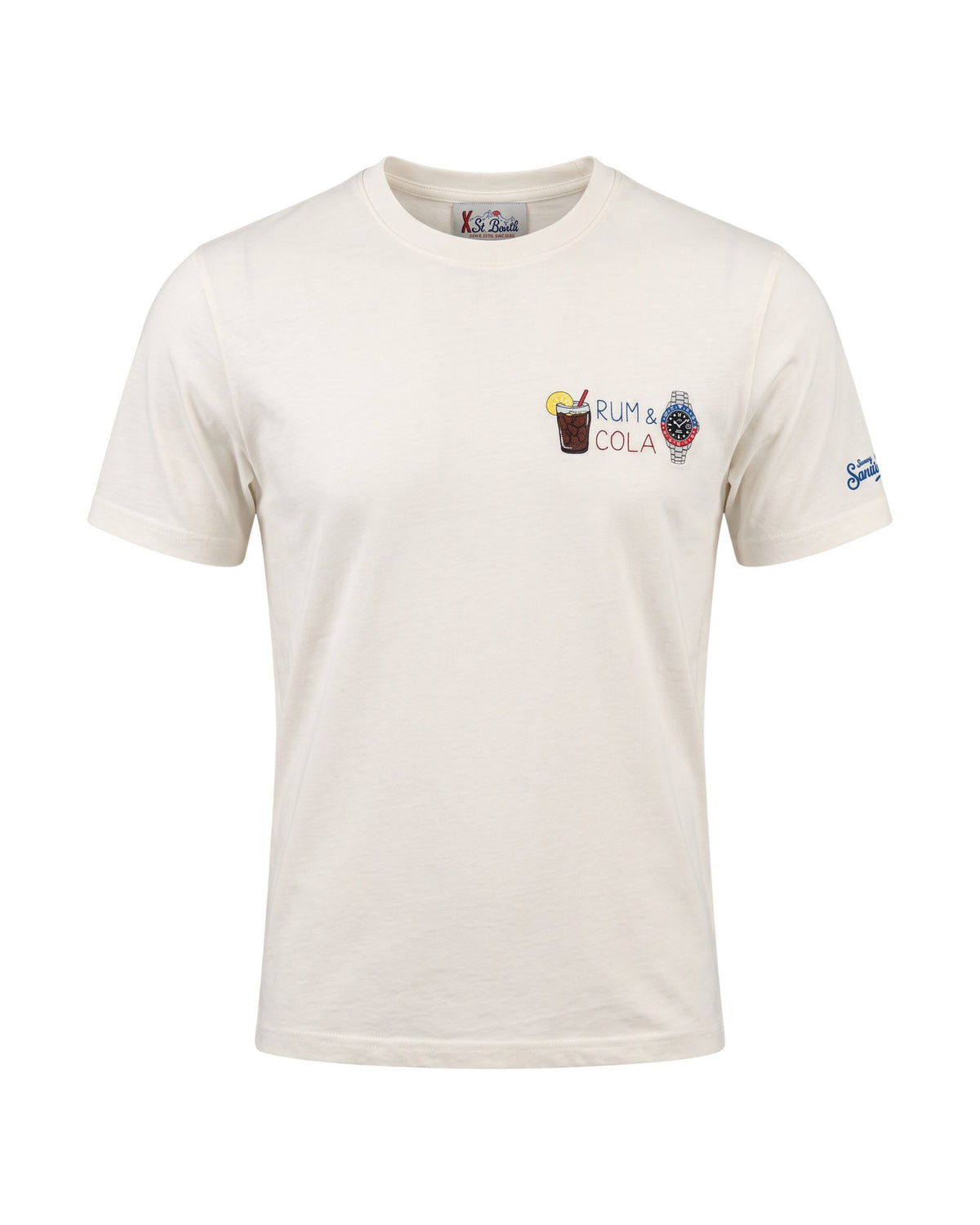 St. Barth Arnott Herren-T-Shirt Rum Cola Watch Off-White Bild 2