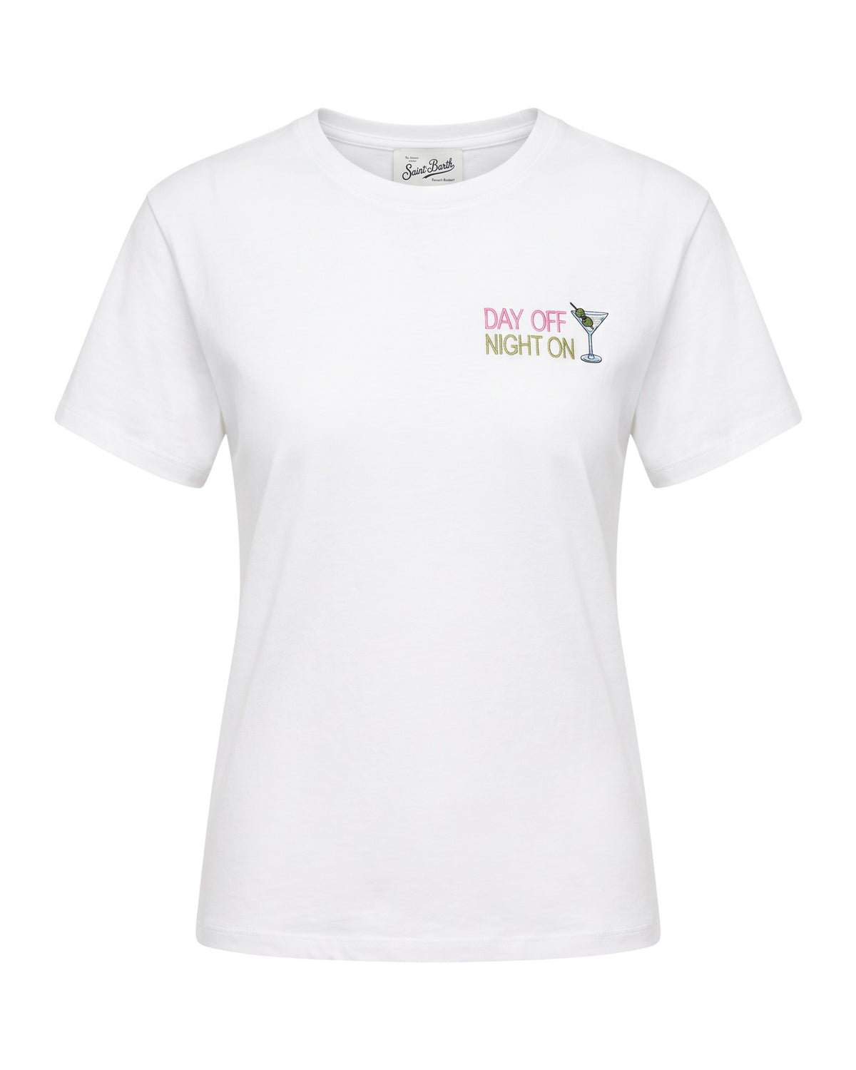 St. Barth Emilie Damen-T-Shirt Day Off Night On Off-White Bild 1