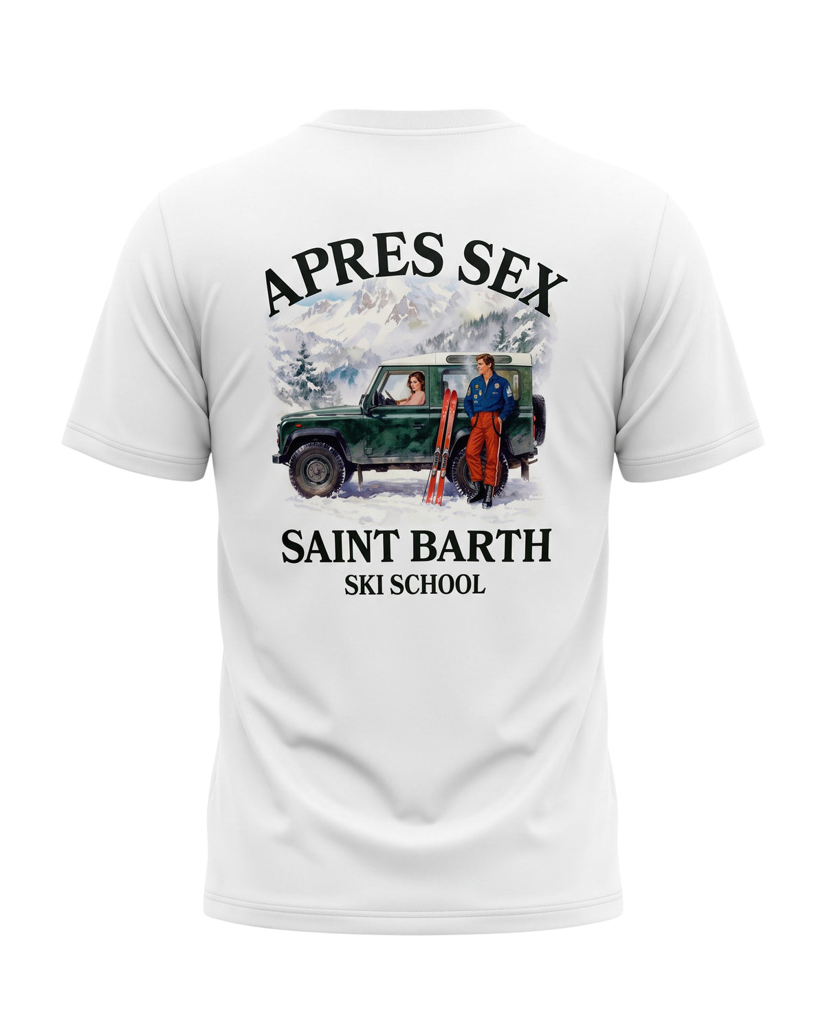 MC2 Saint Barth Delmar Herren Oversize T-Shirt Après Sex Ski Off-White Off-White Bild 3