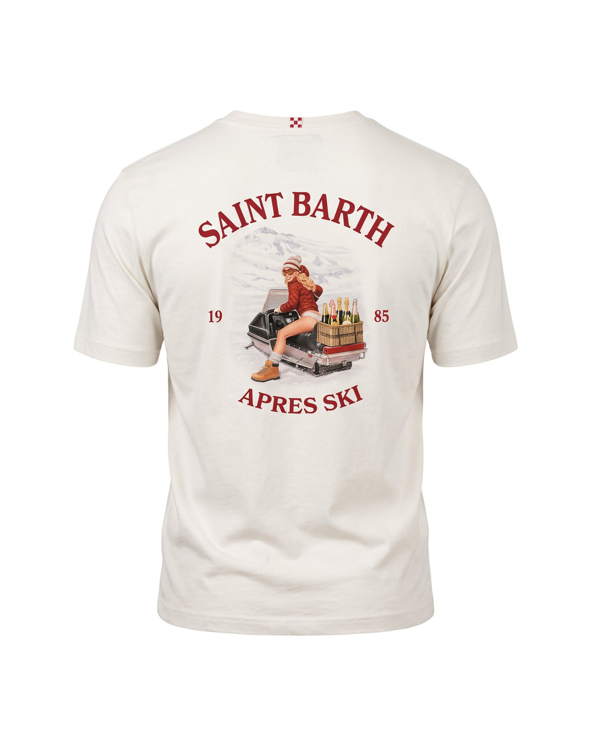 MC2 Saint Barth Delmar Herren Oversize T-Shirt Après Ski Girl Off-White Off-White Bild 3