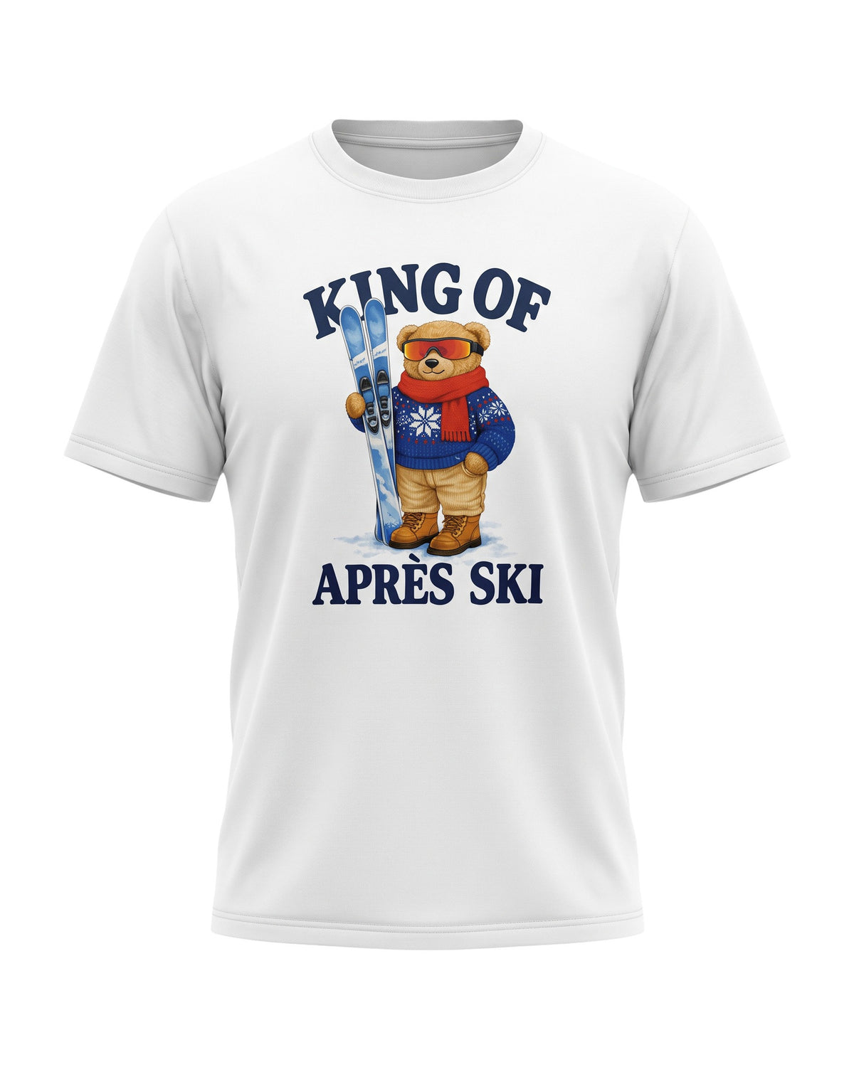 MC2 Saint Barth Delmar Herren Oversize T-Shirt Bear Après Ski Off-White Off-White Bild 3
