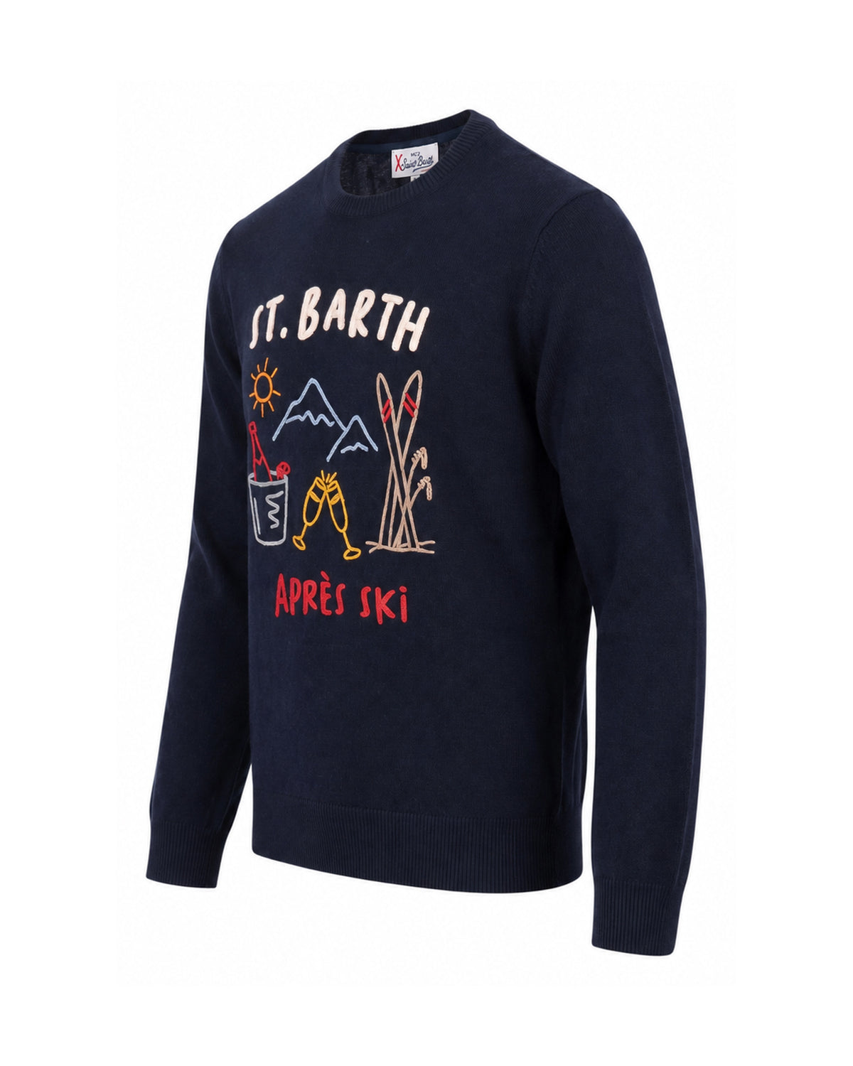 MC2 Saint Barth Heron Herren Strickpullover St. Barth Après Ski Dunkelblau Dunkelblau Bild 1
