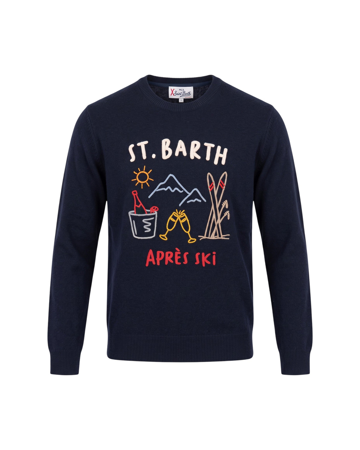 MC2 Saint Barth Heron Herren Strickpullover St. Barth Après Ski Dunkelblau Dunkelblau Bild 2