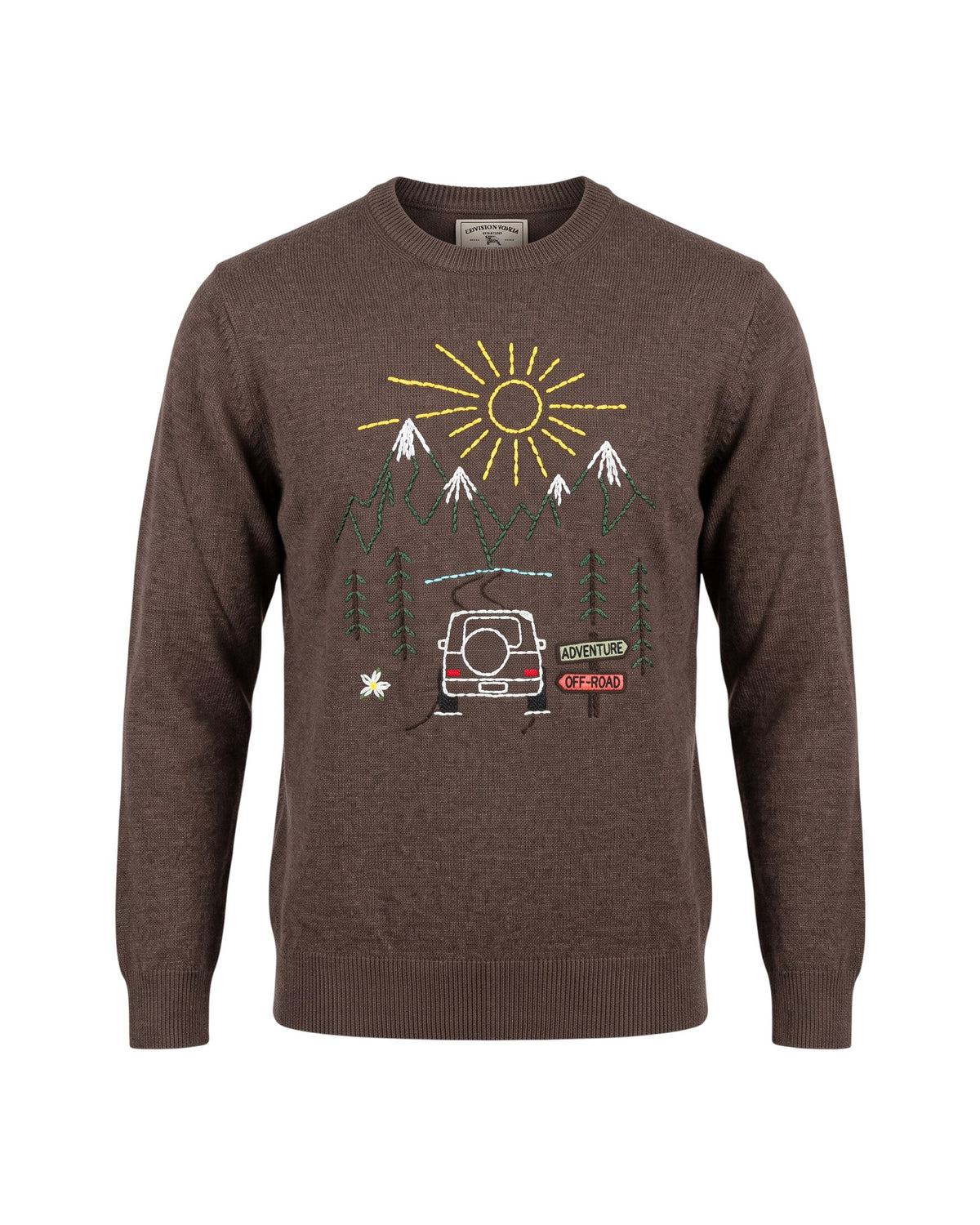 MC2 Saint Barth Heron Herren Strickpullover St. Moritz Car Dunkelbraun Dunkelbraun Bild 1