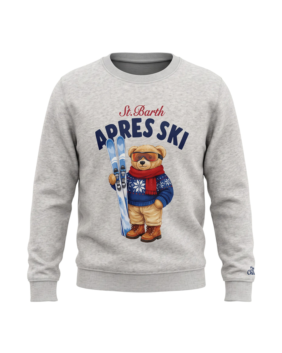 MC2 Saint Barth Hutton Kinder Sweatshirt Teddy Après Speed Hellgrau Hellgrau Bild 1