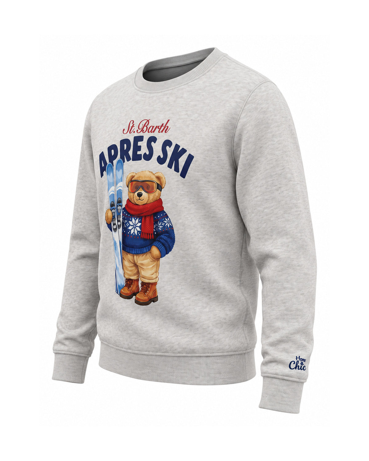 MC2 Saint Barth Hutton Kinder Sweatshirt Teddy Après Speed Hellgrau Hellgrau Bild 2