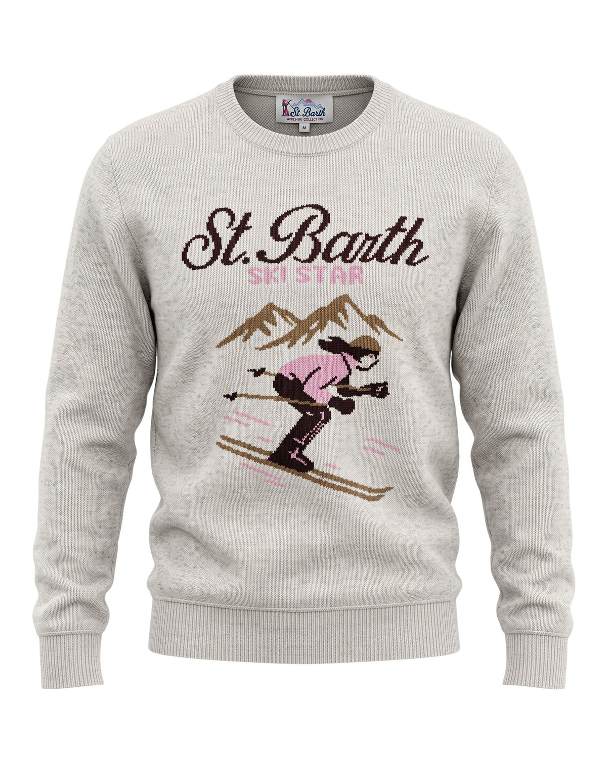 MC2 Saint Barth New Queen Damen Strickpullover St. Barth Star Hellgrau meliert Hellgrau meliert Bild 2