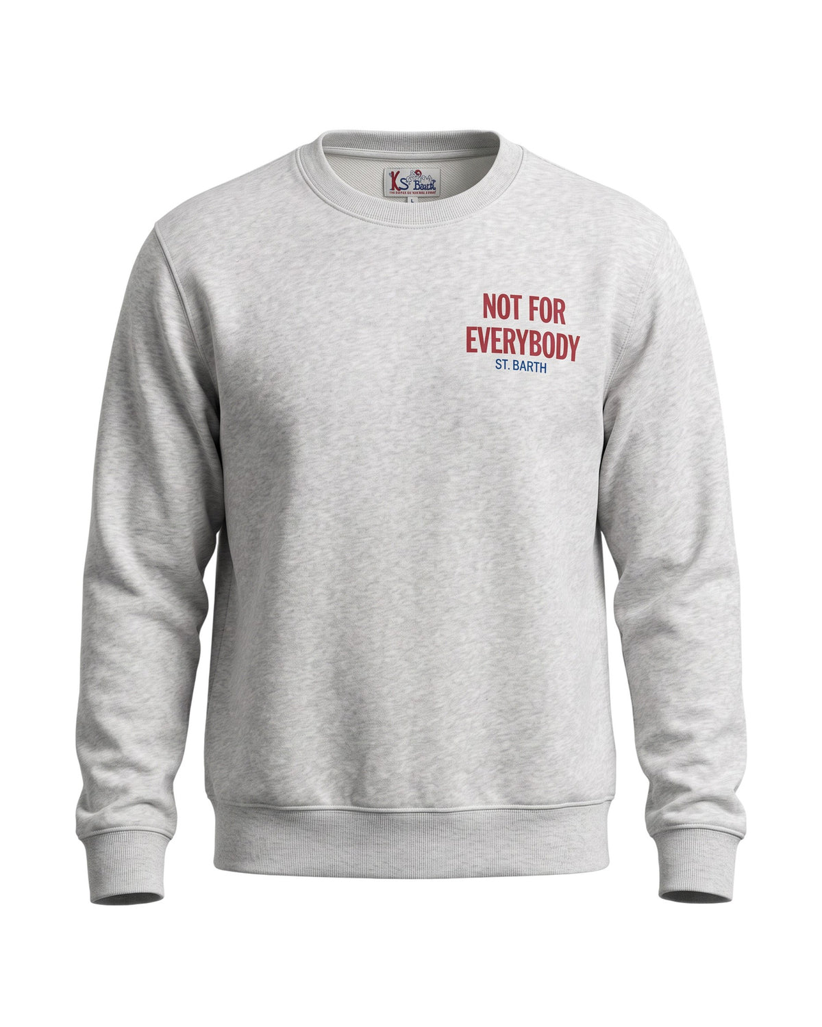 MC2 Saint Barth Soho Herren Sweatshirt Rich Not Everybody Hellgrau Hellgrau Bild 1