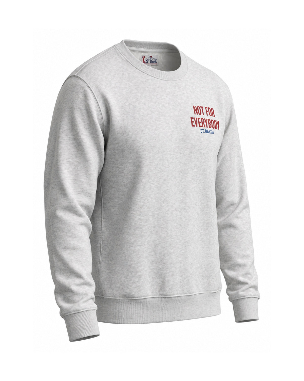 MC2 Saint Barth Soho Herren Sweatshirt Rich Not Everybody Hellgrau Hellgrau Bild 3