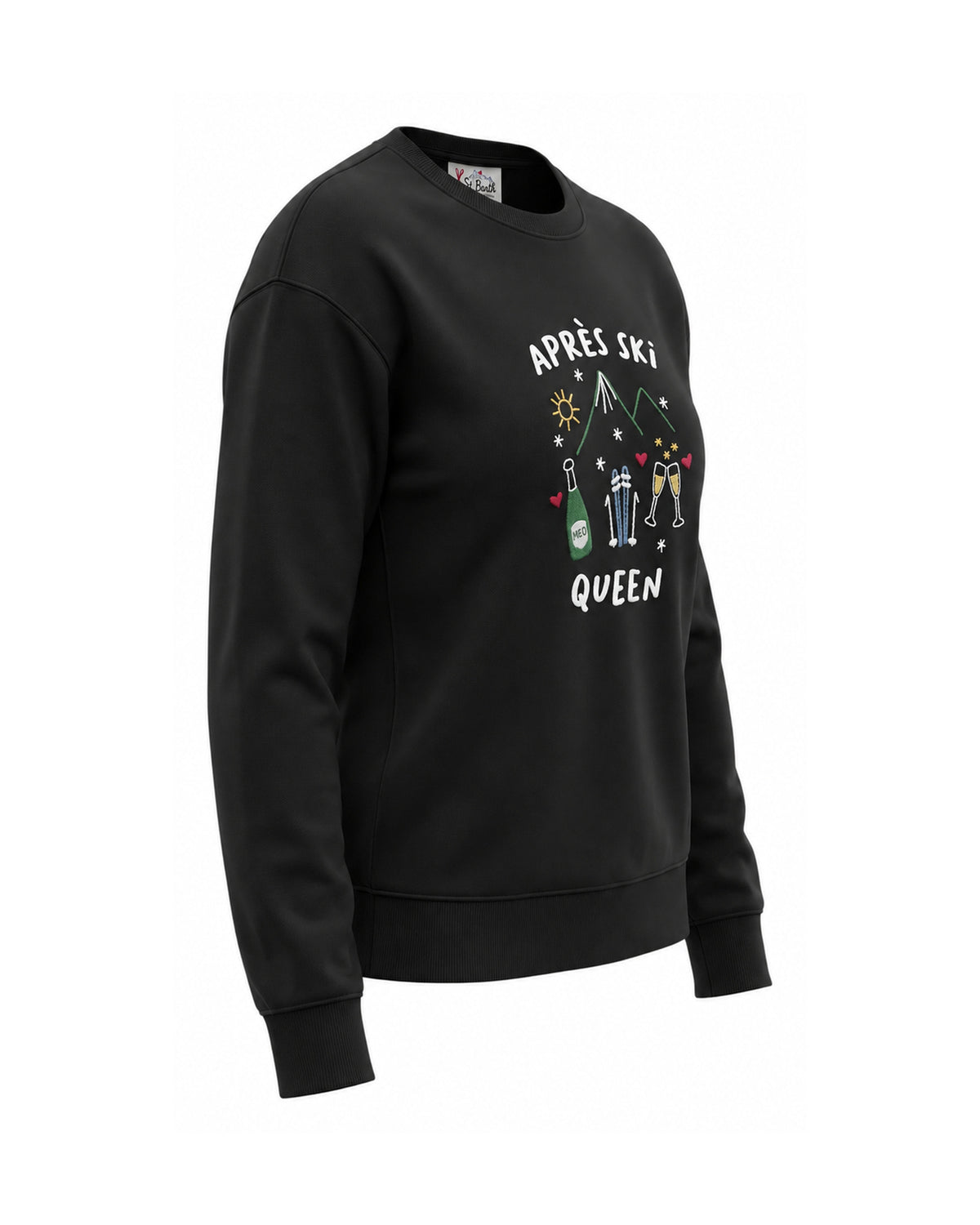 MC2 Saint Barth Stardust Damen Sweatshirt Après Ski Queen Schwarz Schwarz Bild 2