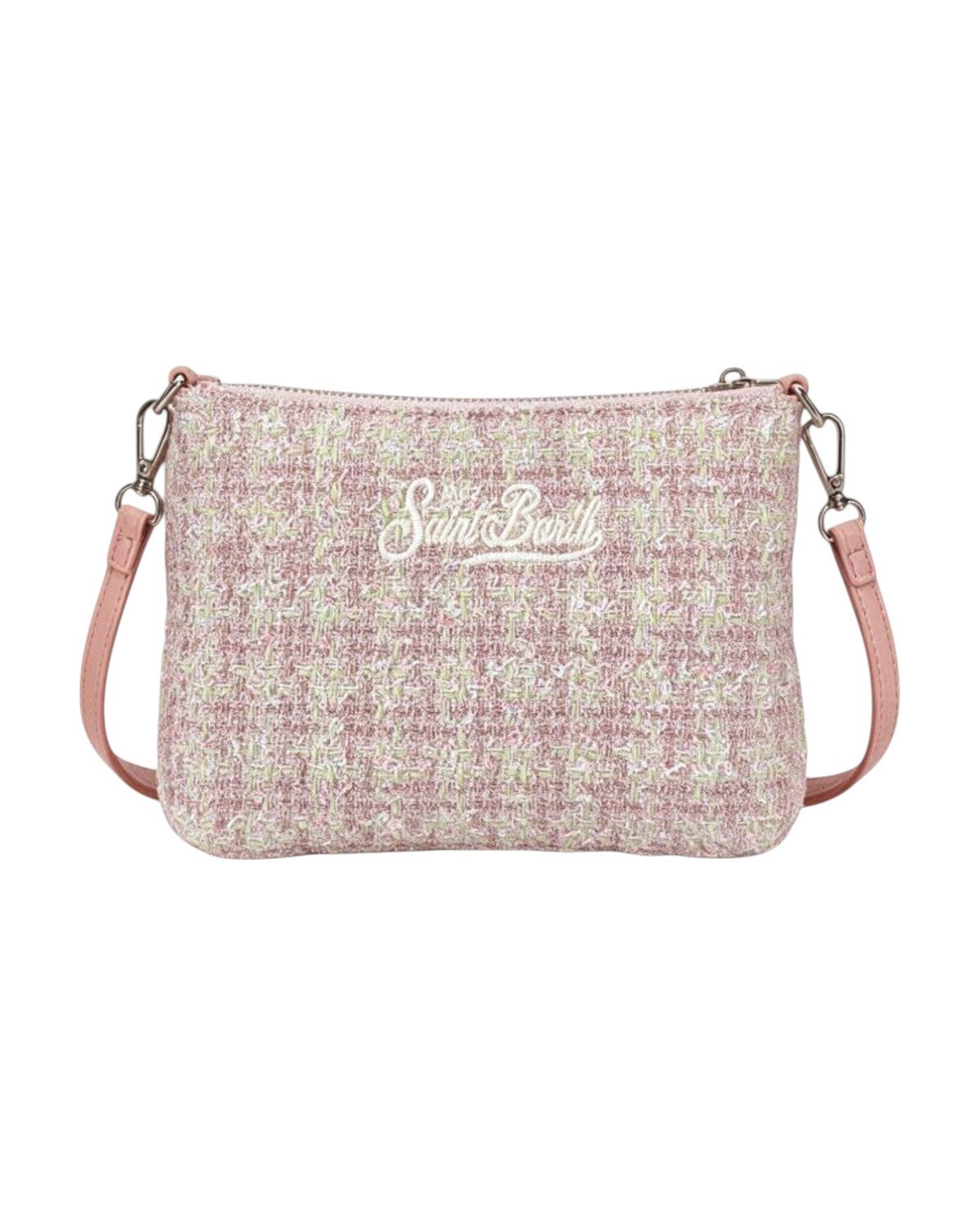 St. Barth Mini Parisienne Damen-Schultertasche Lurex rosa Bild 2