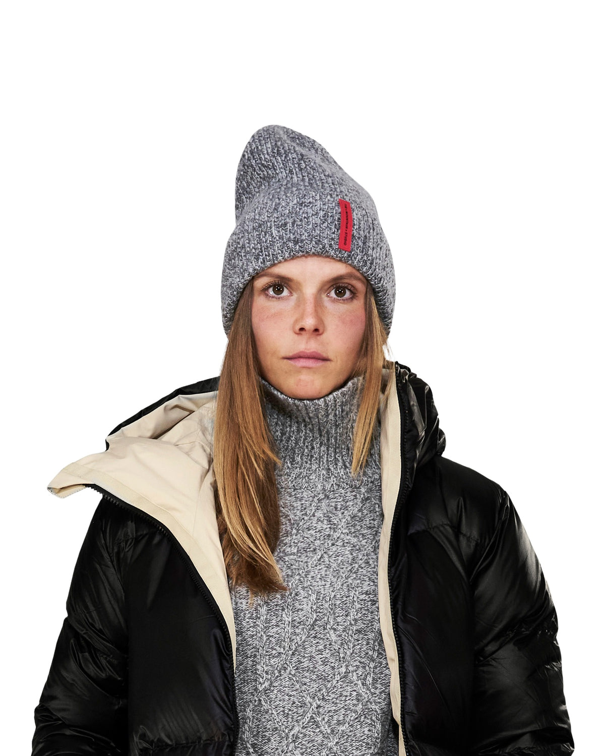 The Mountain Studio C-22 Unisex-Strickmütze – Grey Melange grau Bild 2