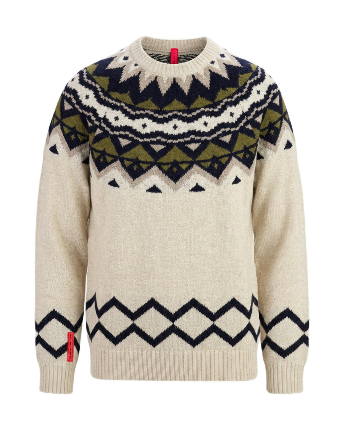 The Mountain Studio K-19 Herrenpullover – Almond Milk Off-White Bild 1