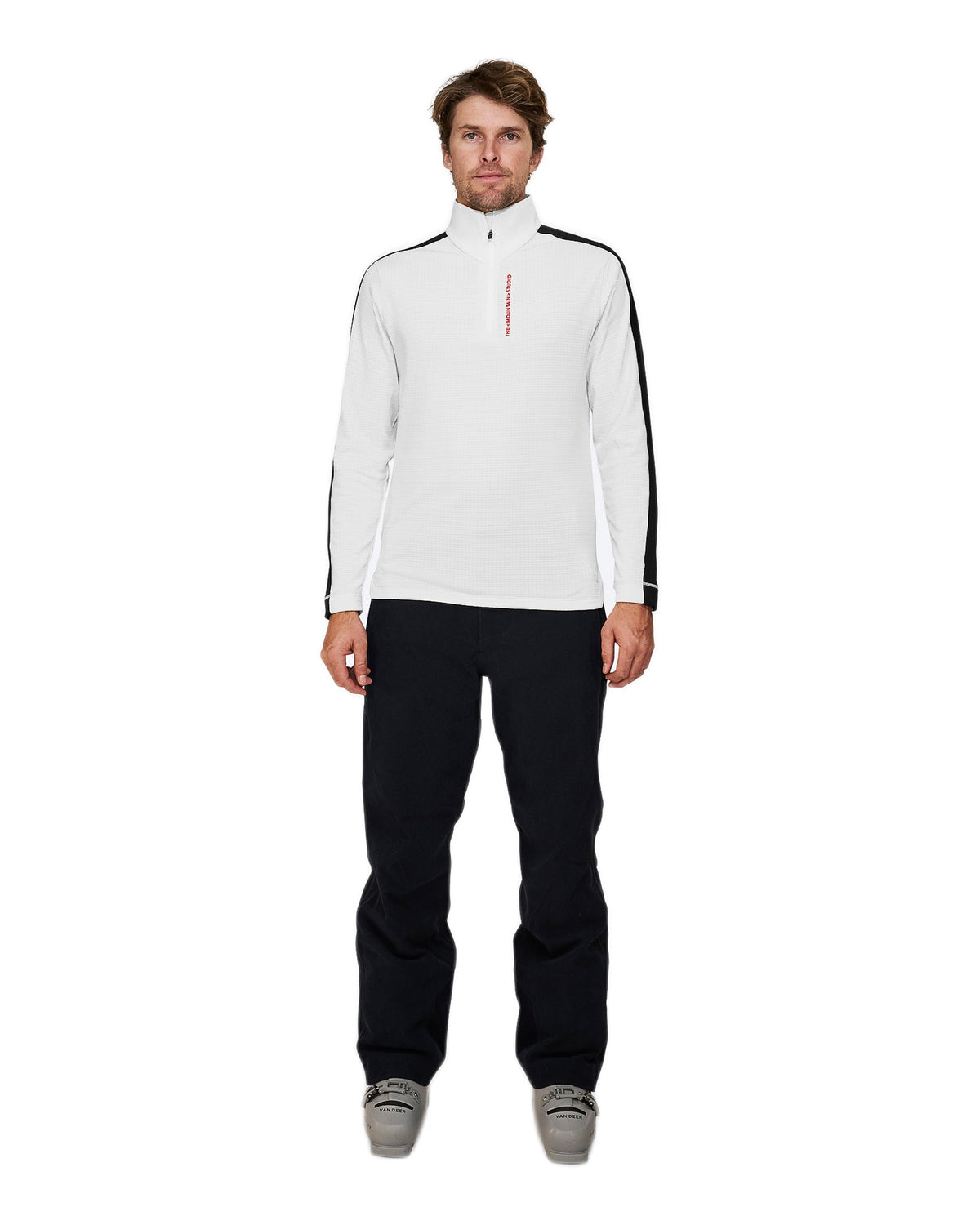 The Mountain Studio M-6 Herren-Fleecepullover – White Alyssum weiss Bild 3
