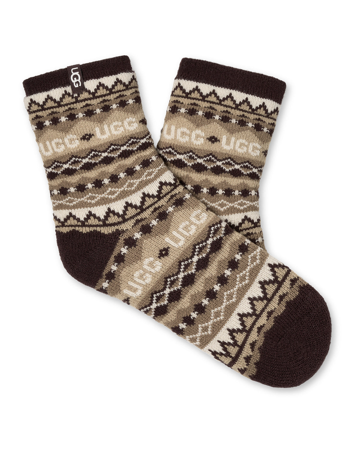 UGG Cressida Cozy Quarter Women's Socks brown Image 1