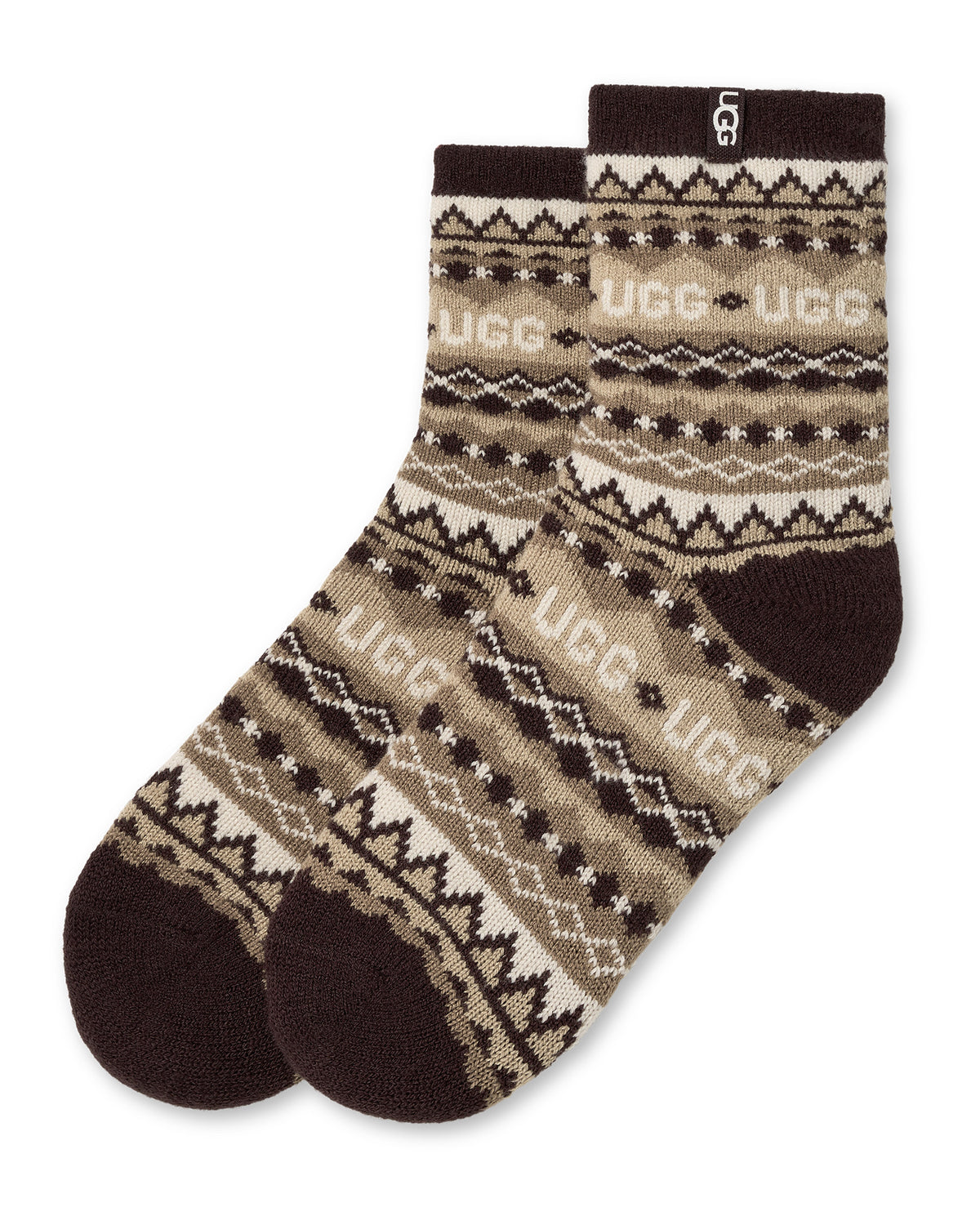 UGG Cressida Cozy Quarter Women's Socks brown Image 2