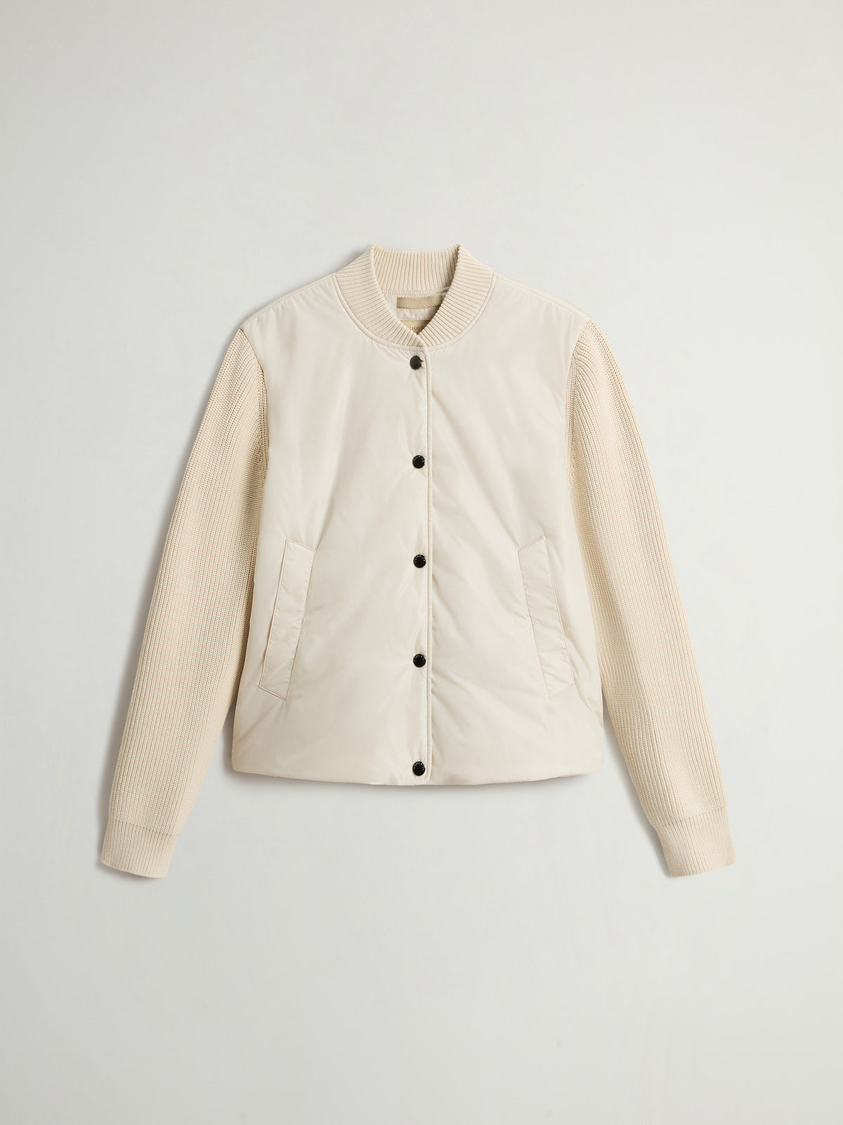 Woolrich Compact Light Nylon Hybrid Jacke Damen Off-White Off-White Bild 1